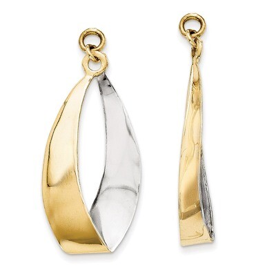 Reversible Dangle Earring Jackets 14k Gold Polished XY661, MPN: XY661, 730703000488
