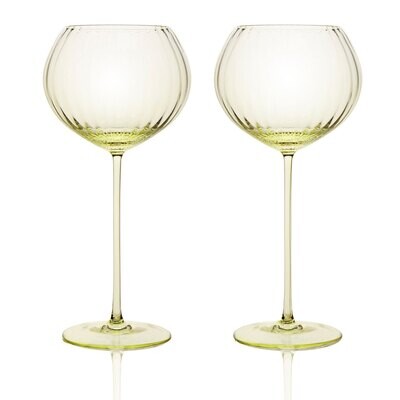 Caskata Quinn Optic Red Wine Glasses Set of 2 Citrine GL-ORWIN-500, MPN: GL-ORWIN-500, 817325015455