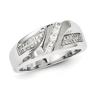 Men&#39;s Ring Sterling Silver Rhodium-plated Diamond QR5021, MPN: QR5021, 883957408040