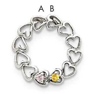 2 Synthetic Stone Family Pendant 14k White Gold XMPW53/2SY, MPN: XMPW53/2SY, 883957150819