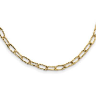 Textured Open Link Necklace 18 Inch 14k Gold SF2839-18, MPN: SF2839-18, 883957930718