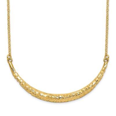 Leslie&#39;s Diamond-cut Bar Adjustable Necklace 14k Gold Polished HB-LF1403-18, MPN: LF1403-18, 191101…