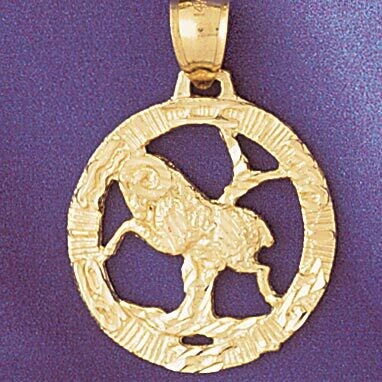 Dazzlers Jewelry Aries Ram Zodiac Pendant Necklace Charm Bracelet in Yellow, White or Rose Gold 939…