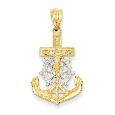 Diamond-cut Mariners Cross Pendant 14k Gold C4398, MPN: C4398, 886774618074