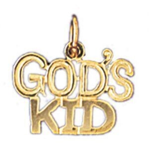 Dazzlers Jewelry God&#39;S Kid Pendant Necklace Charm Bracelet in Yellow, White or Rose Gold 10479, MPN…