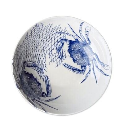 Caskata Crab Wide Serving Bowl Blue WBWL-340, MPN: WBWL-340, 817325012911