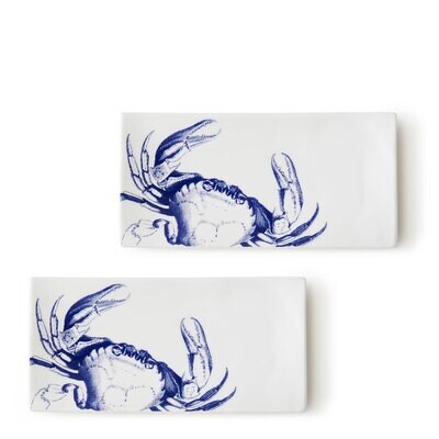 Caskata Crab Medium Rectangle Set of 2 Blue RPMD-340, MPN: RPMD-340, 817325011181