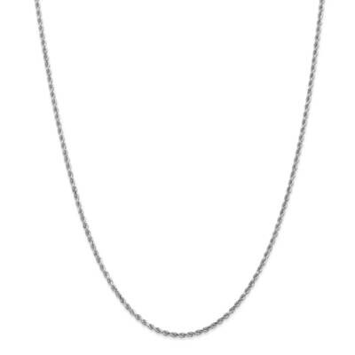 2mm Diamond-Cut Rope Chain 18 Inch 10k White Gold 10K016W-18, MPN: 10K016W-18, 191101727436