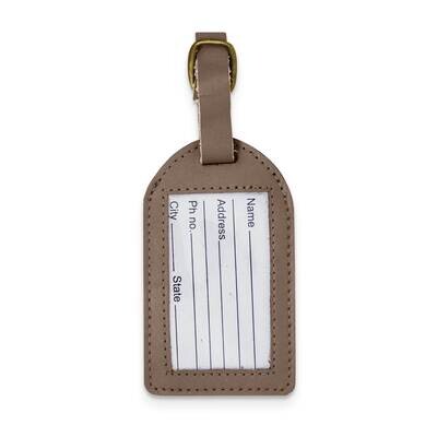 Beige Leather Luggage Tag GM22546, MPN: GM22546, 788089149772