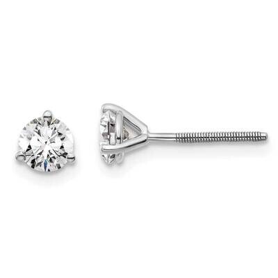 2/3Ctw Vs/Si, D E F, 3 Prong Screw Back Earrings 14k White Gold Lab Grown Diamond EM1017S-066-WLD, …