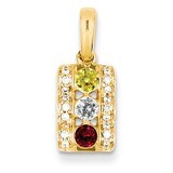 3 Birthstones Family Jewelry Diamond Semi-Set Pendant 14k Yellow Gold XMP44/3, MPN: XMP44/3, 883957…