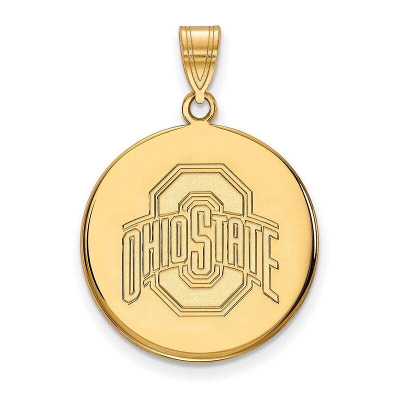 Ohio State University Large Disc Pendant 10k Yellow Gold 1Y042OSU, MPN: 1Y042OSU, 886774816852