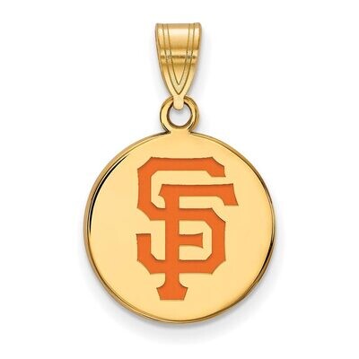 San Francisco Giants Medium Enamel Disc Pendant Gold-plated Silver GP039GIT, MPN: GP039GIT, 8867749…