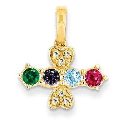 4 Birthstones Family Jewelry Diamond Semi-Set Pendant 14k Yellow Gold XMP27/4, MPN: XMP27/4, 883957…