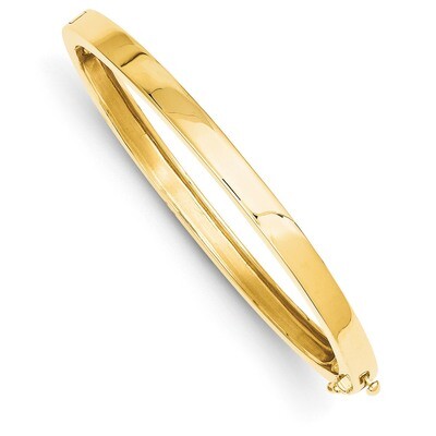 5.3mm Polished Solid Hinged Bangle Bracelet 14k Gold XB248, MPN: XB248, 886774123479