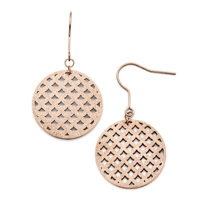 Pink Dangle Earrings - Stainless Steel SRE684 by Chisel, MPN: SRE684, 886774261607