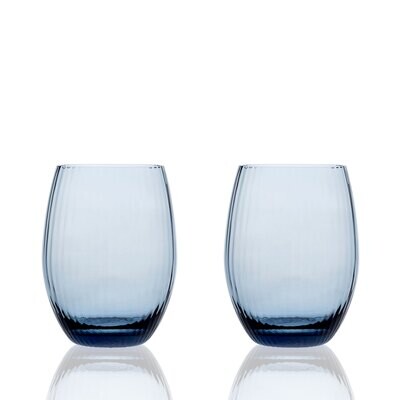 Caskata Quinn Optic Tumbler Set of 2 Ocean GL-OTUMBLER-4, MPN: GL-OTUMBLER-4, 817325010177