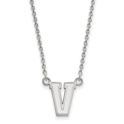 Vanderbilt University Small Pendant with Chain Necklace 14k White Gold 4W007VAU-18, MPN: 4W007VAU-1…