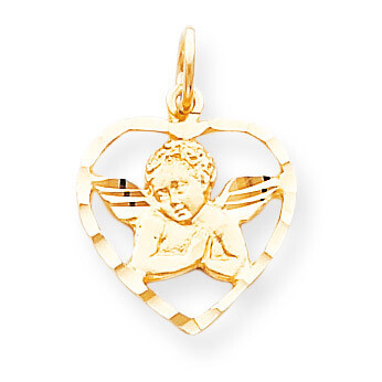 ANGEL HEART CHARM 10k Gold 10C511, MPN: 10C511, 886774084633