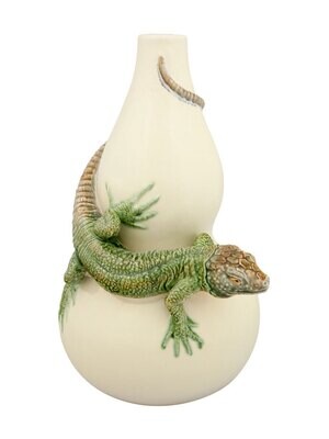 Bordallo Pinheiro Pinheiro Arte Bordallo Pinheiro Calabash with Lizard Decorated 65003764, MPN: 650…