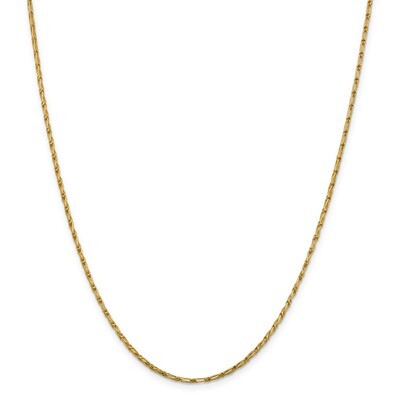 Leslie&#39;s 1.6 mm Diamond-cut Open Long Link Franco Chain 18 Inch 14k Gold HB-7224-18, MPN: 7224-18, …