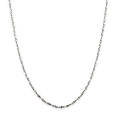 16 Inch 2mm Twisted Herringbone Chain Sterling Silver QHB1, MPN: QHB1, 883957215952