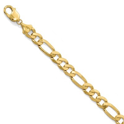 Leslie&#39;s 10mm Flat Figaro Chain 9 Inch 14k Gold HB-1299-9, MPN: 1299-9, 191101761591
