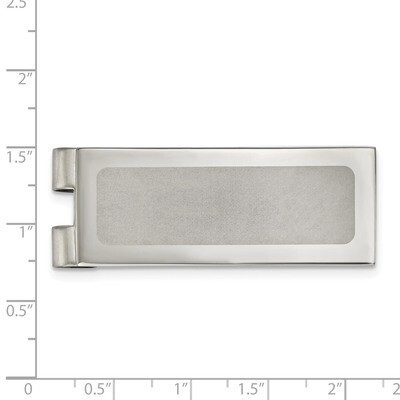 Laser Cut Center Money Clip Stainless Steel Polished SRM174, MPN: SRM174, 191101416859