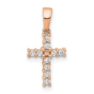 Diamond Latin Cross Pendant 14k Rose Gold PM4956-010-RA, MPN: PM4956-010-RA,