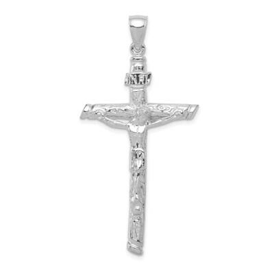 Inri Crucifix Pendant 10k White Gold 10K5061W, MPN: 10K5061W,