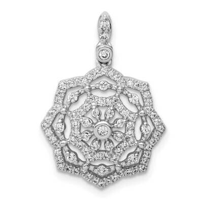 Floral Diamond Pendant 14k White Gold PM8460-050-WA, MPN: PM8460-050-WA,