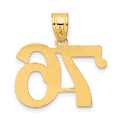 Number 76 Pendant 14k Gold Polished APN76, MPN: APN76, 196904079751