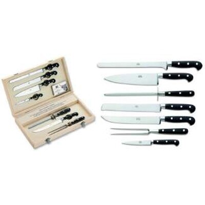 Berti Small Set For Serving Knife Black Lucite Handle 922