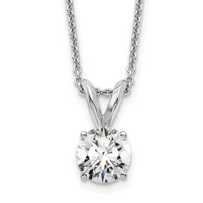 1/2Ct. Round Lab Grown Diamond Si1/Si2, G H I, Solitaire Necklace 14k White Gold PM4396-050-WLG-18,…