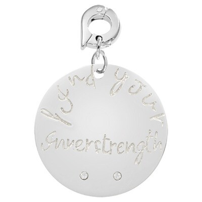 Nikki Lissoni Find Your Inner Strength... Share It with Someone Silver-Plated 25mm Charm D1062SL, M…