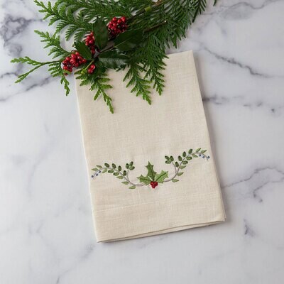 Crown Medici Festivo Linen Towel Cream Set of 4 T641