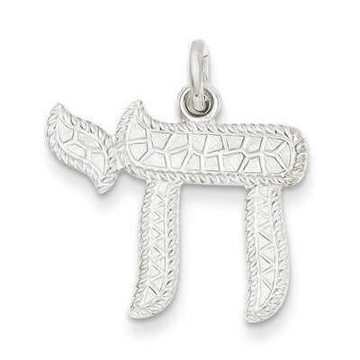 Chai Pendant Sterling Silver QC5915, MPN: QC5915, 191101184420