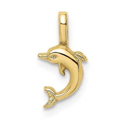 Mini Jumping Dolphin with Fixed Bail Charm 10k Gold 10K7939, MPN: 10K7939,