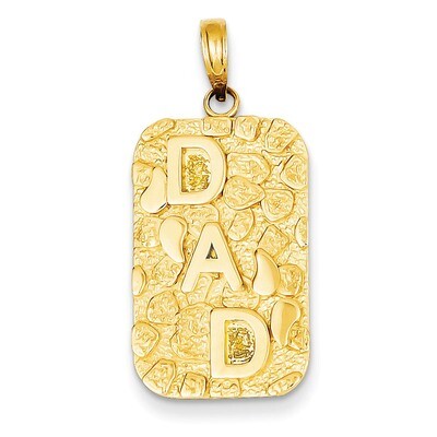 NUGGET DAD DOGTAG Charm 14k Gold K4733, MPN: K4733, 637218023981