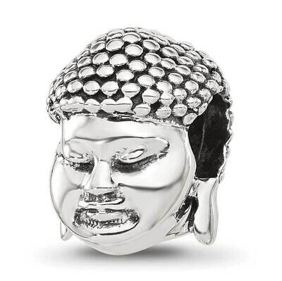 Budda Head Bead Sterling Silver QRS4481, MPN: QRS4481,