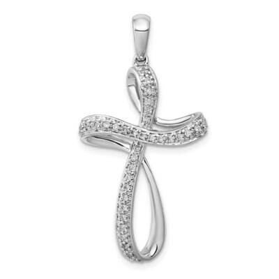 1/5Ct. Diamond Cross Pendant 14k White Gold PM5057-020-WA, MPN: PM5057-020-WA, 883957383545