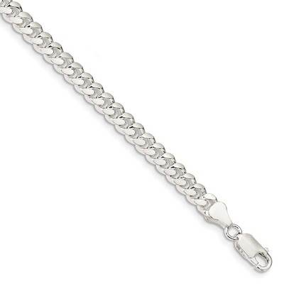 7 Inch 6.00mm Domed Curb Chain Sterling Silver QRC180-7, MPN: QRC180-7, 883957851525