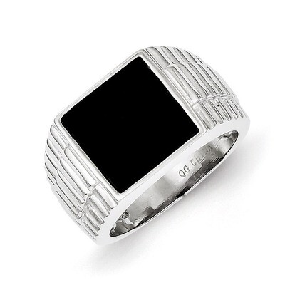 Men&#39;s Onyx Ring Sterling Silver QR1279-10, MPN: QR1279-10, 883957179889