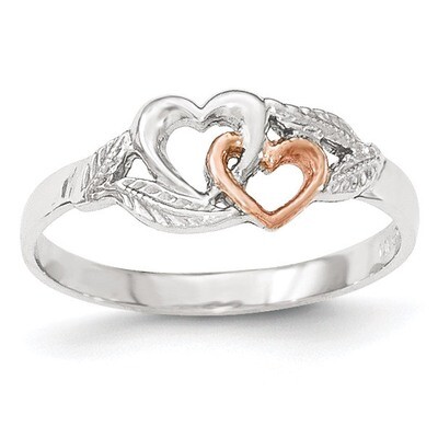 Polished Cut-out Double Heart Ring 14k Two-tone Gold K5751, MPN: K5751, 637218171934