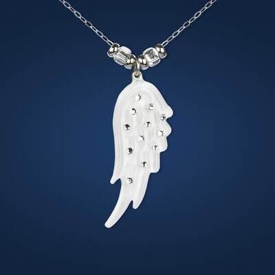 Angel Wing Glass Necklace GM21657, MPN: GM21657, 708873040139