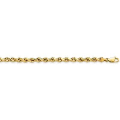 4mm Semi-Solid Diamond-Cut Rope Chain 16 Inch 14k Gold DH030-16, MPN: DH030-16, 883957174945