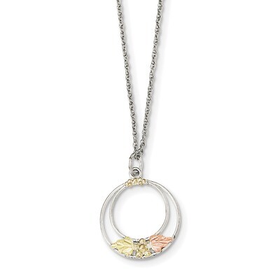 Circle Necklace 18 Inch 12k Gold Sterling Silver QBH204-18, MPN: QBH204-18, 31902392870