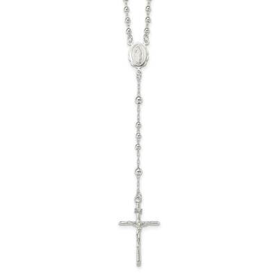Rosary Necklace 16 Inch Sterling Silver Polished QH5123-16, MPN: QH5123-16, 191101399053