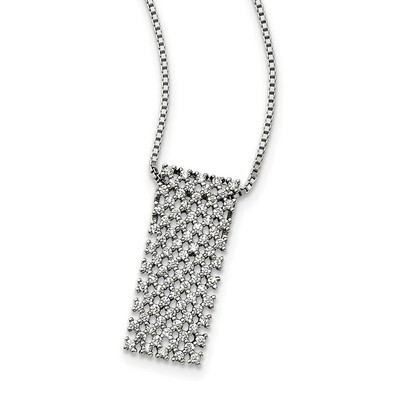 Necklace Sterling Silver CZ QMP1414-18, MPN: QMP1414-18, 191101072253