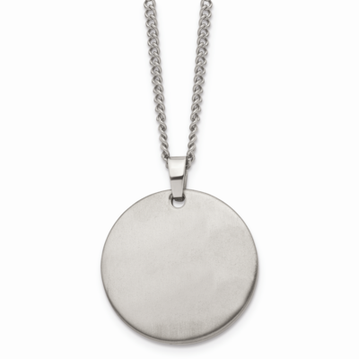 Brushed Necklace Titanium TBN116-22 by Chisel, MPN: TBN116-22, 883957874630